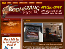Tablet Screenshot of boomeranghotelac.com